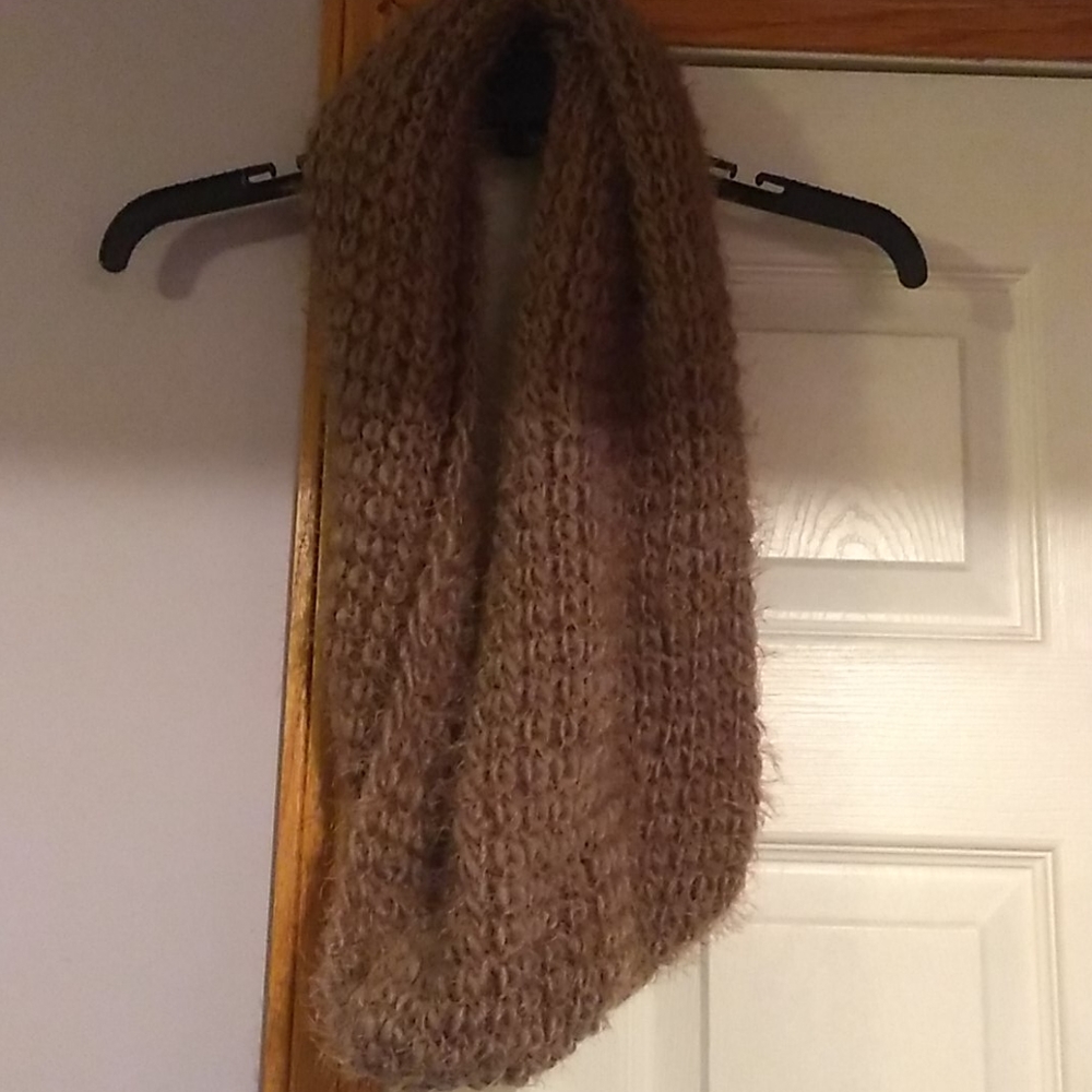Brown infinity scarf
